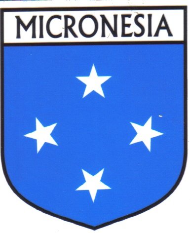 Image 1 of Micronesia Flag Country Flag Micronesia Decals Stickers Set of 3