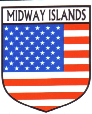 Image 1 of Midway Islands Flag Country Flag Midway Islands Decals Stickers Set of 3