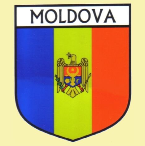 Image 0 of Moldova Flag Country Flag Moldova Decal Sticker