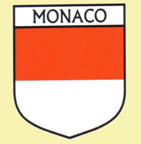 Image 0 of Monaco Flag Country Flag Monaco Decals Stickers Set of 3