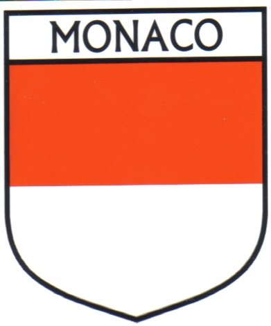 Image 1 of Monaco Flag Country Flag Monaco Decals Stickers Set of 3