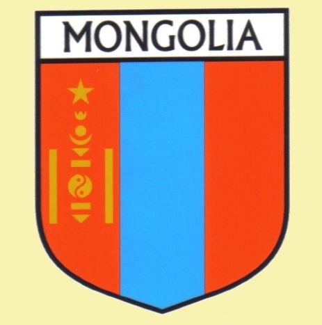 Image 0 of Mongolia Flag Country Flag Mongolia Decal Sticker