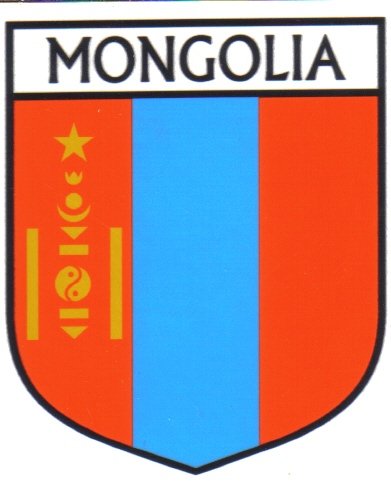 Image 1 of Mongolia Flag Country Flag Mongolia Decals Stickers Set of 3