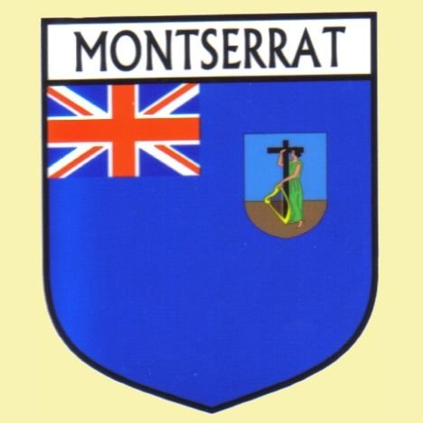 Image 0 of Montserrat Flag Country Flag Montserrat Decals Stickers Set of 3