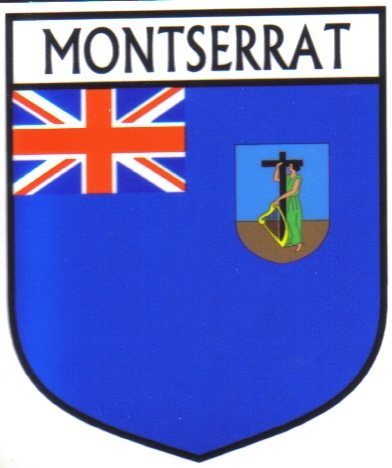 Image 1 of Montserrat Flag Country Flag Montserrat Decals Stickers Set of 3