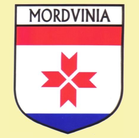 Image 0 of Mordvinia Flag Country Flag Mordvinia Decals Stickers Set of 3