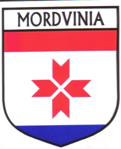 Image 1 of Mordvinia Flag Country Flag Mordvinia Decals Stickers Set of 3