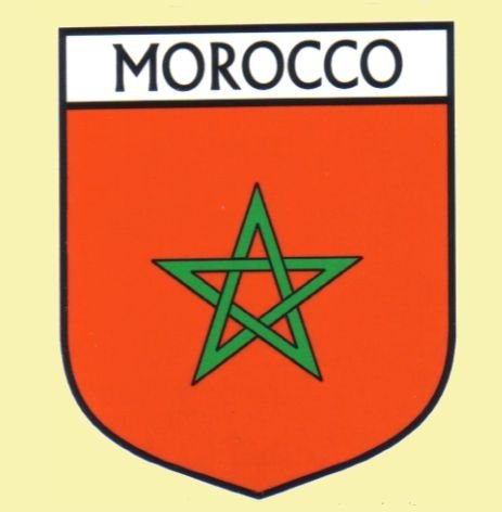 Image 0 of Morocco Flag Country Flag Morocco Decals Stickers Set of 3