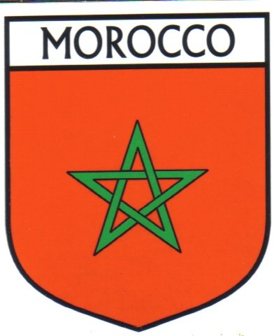 Image 1 of Morocco Flag Country Flag Morocco Decals Stickers Set of 3