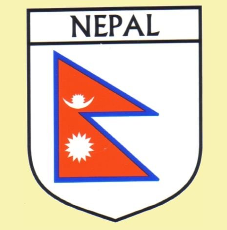Image 0 of Nepal Flag Country Flag Nepal Decal Sticker