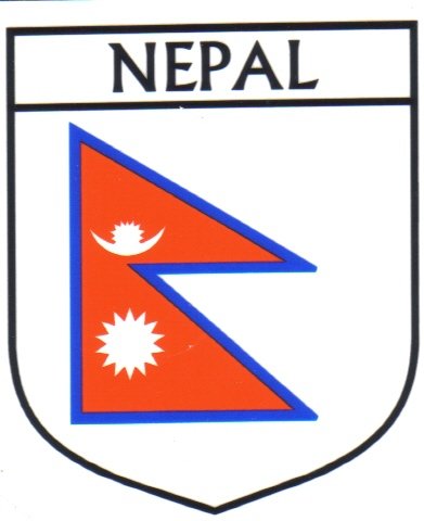 Image 1 of Nepal Flag Country Flag Nepal Decals Stickers Set of 3