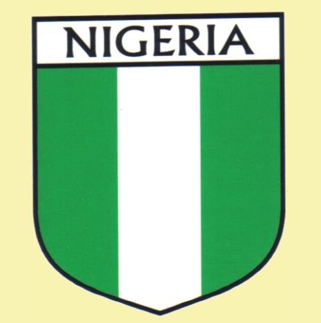 Image 0 of Nigeria Flag Country Flag Nigeria Decals Stickers Set of 3