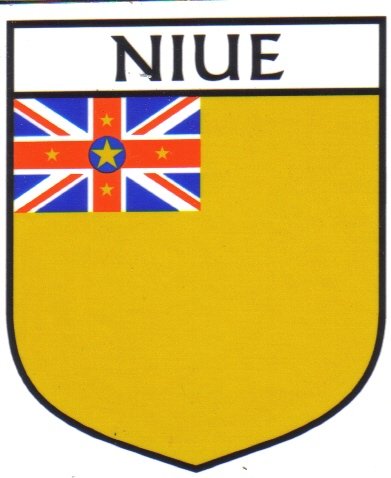 Image 1 of Niue Flag Country Flag Niue Decals Stickers Set of 3