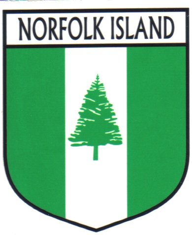 Image 1 of Norfolk Island Flag Country Flag Norfolk Island Decals Stickers Set of 3