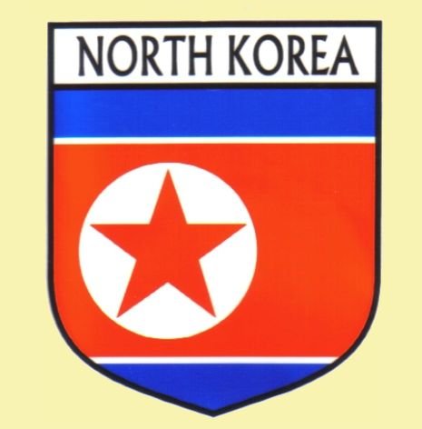 Image 0 of North Korea Flag Country Flag North Korea Decals Stickers Set of 3