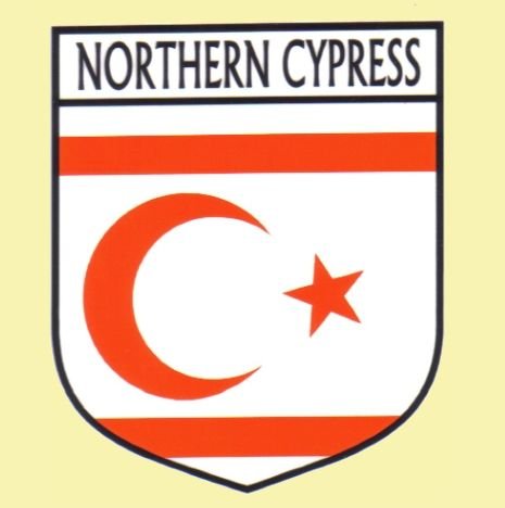 Image 0 of Northern Cypress Flag Country Flag Northern Cypress Decals Stickers Set of 3