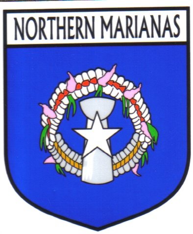 Image 1 of Northern Marianas Flag Country Flag Northern Marianas Decals Stickers Set of 3