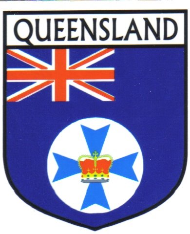 Image 1 of Queensland Flag State Flag of Queensland Decals Stickers Set of 3