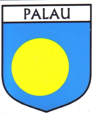 Image 1 of Palau Flag Country Flag Palau Decals Stickers Set of 3