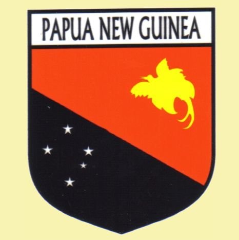 Image 0 of Papua New Guinea Flag Country Flag Papua New Guinea Decals Stickers Set of 3