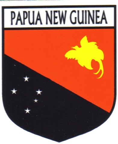Image 1 of Papua New Guinea Flag Country Flag Papua New Guinea Decals Stickers Set of 3