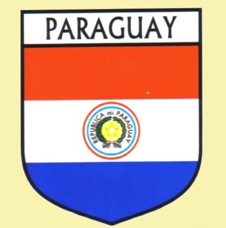 Image 0 of Paraguay Flag Country Flag Paraguay Decal Sticker