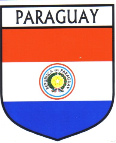 Image 1 of Paraguay Flag Country Flag Paraguay Decals Stickers Set of 3