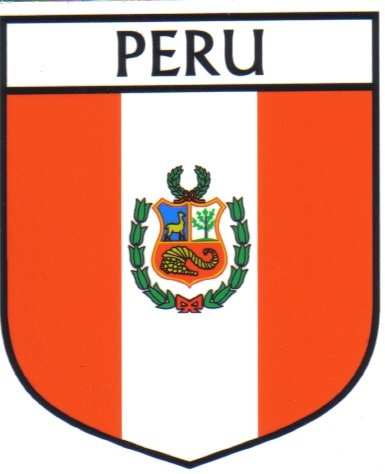 Image 1 of Peru Flag Country Flag Peru Decals Stickers Set of 3