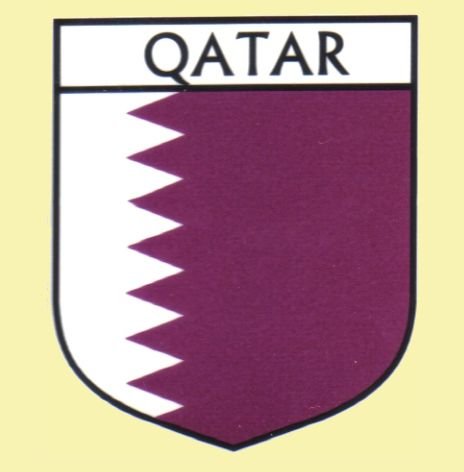 Image 0 of Qatar Flag Country Flag Qatar Decals Stickers Set of 3