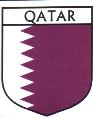 Image 1 of Qatar Flag Country Flag Qatar Decals Stickers Set of 3