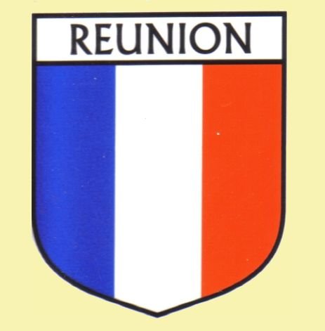 Image 0 of Reunion Flag Country Flag Reunion Decals Stickers Set of 3