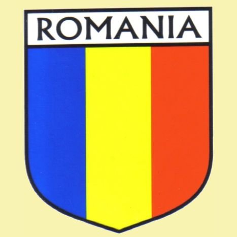 Image 0 of Romania Flag Country Flag Romania Decal Sticker