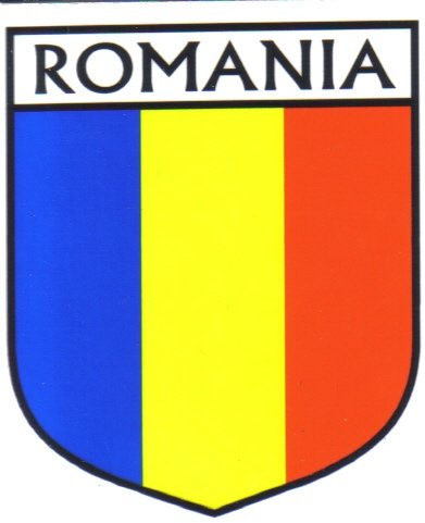 Image 1 of Romania Flag Country Flag Romania Decals Stickers Set of 3