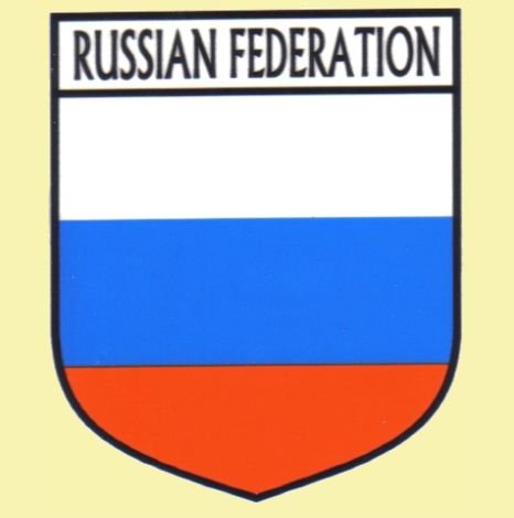 Image 0 of Russian Federation Flag Country Flag Russian Federation Decals Stickers Set of 3