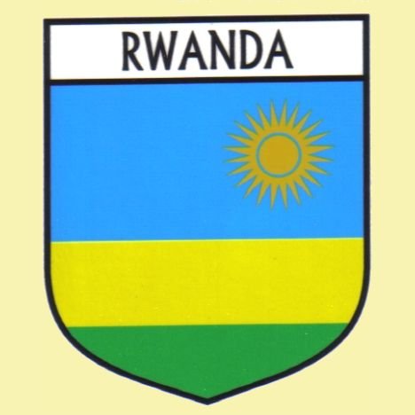 Image 0 of Rwanda Flag Country Flag Rwanda Decals Stickers Set of 3