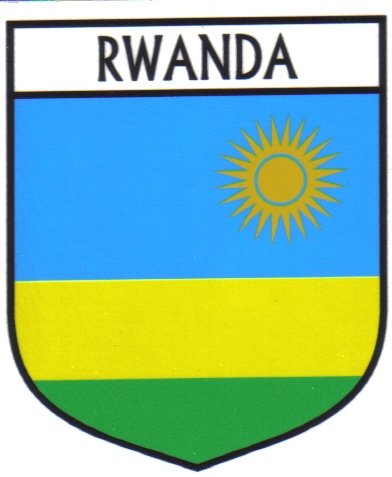 Image 1 of Rwanda Flag Country Flag Rwanda Decals Stickers Set of 3
