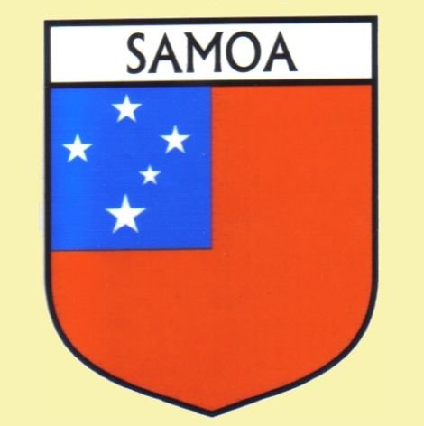 Image 0 of Samoa Flag Country Flag Samoa Decals Stickers Set of 3