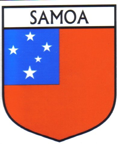 Image 1 of Samoa Flag Country Flag Samoa Decals Stickers Set of 3