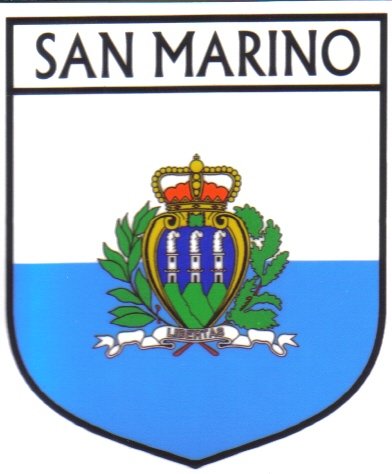 Image 1 of San Marino Flag Country Flag San Marino Decals Stickers Set of 3