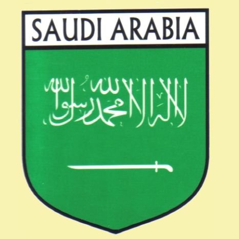 Image 0 of Saudia Arabia Flag Country Flag Saudia Arabia Decals Stickers Set of 3