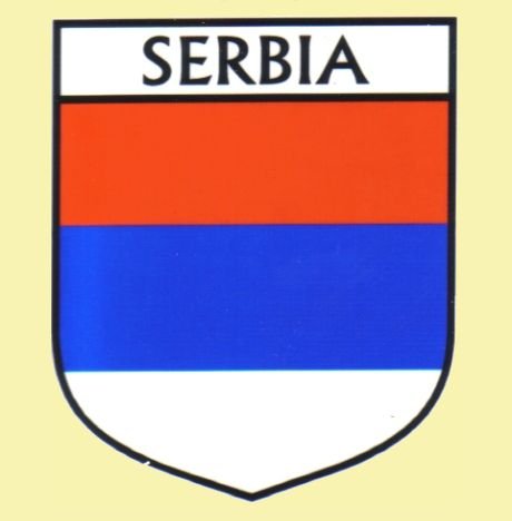 Image 0 of Serbia Flag Country Flag Serbia Decals Stickers Set of 3