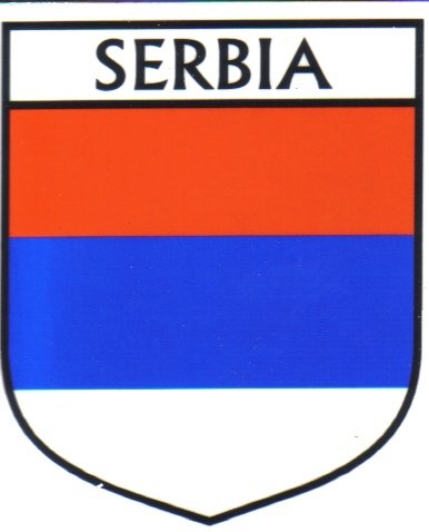 Image 1 of Serbia Flag Country Flag Serbia Decals Stickers Set of 3