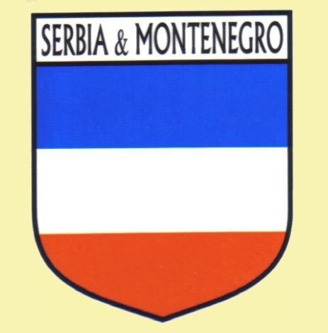 Image 0 of Serbia & Montenegro Flag Country Flag Serbia & Montenegro Decal Sticker