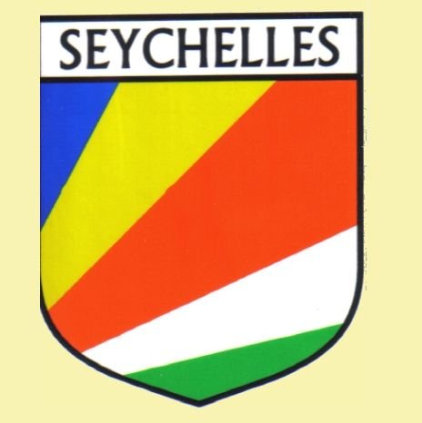 Image 0 of Seychelles Flag Country Flag Seychelles Decals Stickers Set of 3
