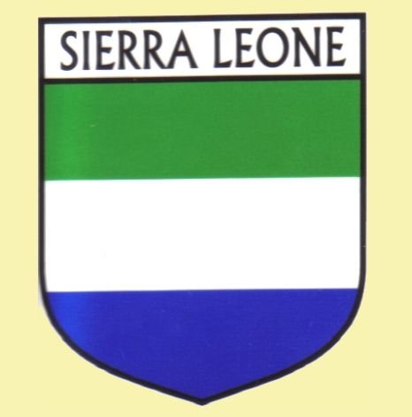 Image 0 of Sierra Leone Flag Country Flag Sierra Leone Decals Stickers Set of 3