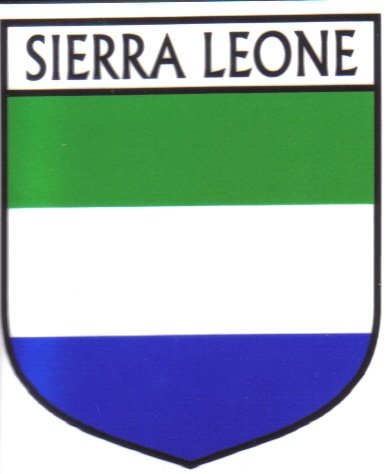 Image 1 of Sierra Leone Flag Country Flag Sierra Leone Decals Stickers Set of 3