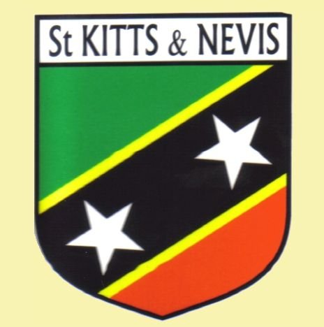 Image 0 of St Kitts & Nevis Flag Country Flag St Kitts & Nevis Decals Stickers Set of 3
