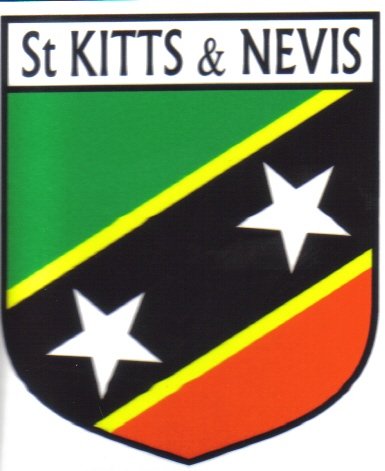 Image 1 of St Kitts & Nevis Flag Country Flag St Kitts & Nevis Decals Stickers Set of 3