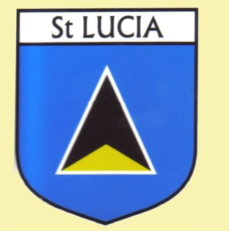 Image 0 of St Lucia Flag Country Flag St Lucia Decals Stickers Set of 3