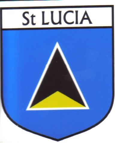 Image 1 of St Lucia Flag Country Flag St Lucia Decal Sticker